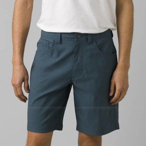Prana Brion Short II Men's Size 32" Waist 9" Inseam Grey Blue New With Tags
